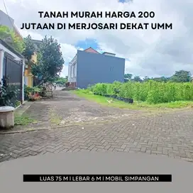 Tanah Murah Cocok Invest di Kawasan Merjosari Malang Dekat UMM