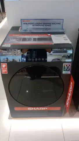 SHARP WASHING MACHINE FRONTLOADING JTECH INVERTER 12,5 KG HANYA 7JTAN