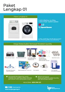 Paket Usaha Laundry Paket Lengkap 01 Paket Mesin Besar