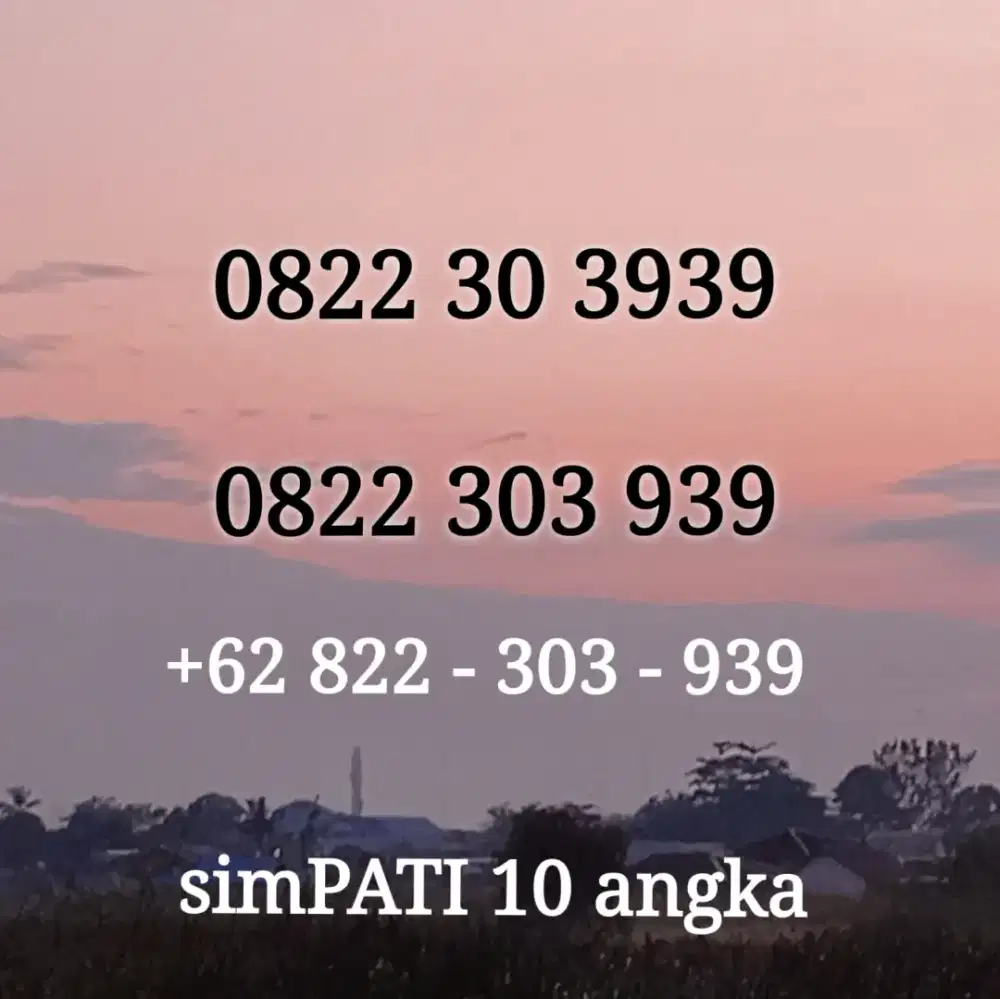 10 angka nomor cantik simpati
