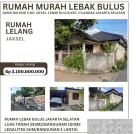 Rumah murah lebak bulus jarang ada