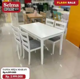Meja Makan Kayu Solid
