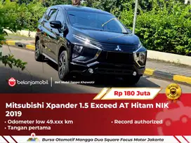 [ LOW KM ] Mitsubishi Xpander 1.5 Exceed AT Hitam 2019/2020