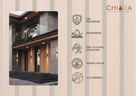 WPC Outdoor Wall Cladding WPC Wood Chiara Panel Tebal 26m