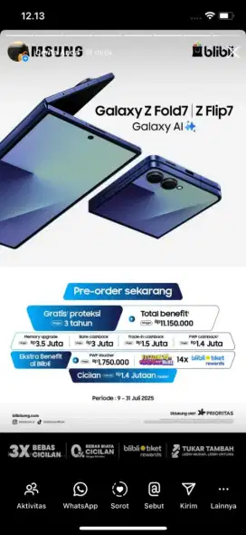 PREORDER GALAXY AI ZFOLD 7