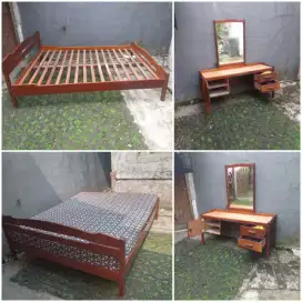 Dipan jati+ Meja Cermin Salon