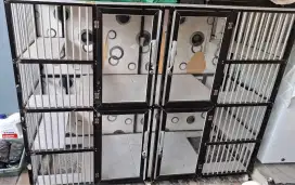 Kandang Kucing Aluminium, 2 tingkat 4 ruang