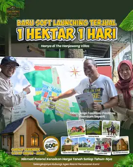 Jual tanah kavling dengan view termegah