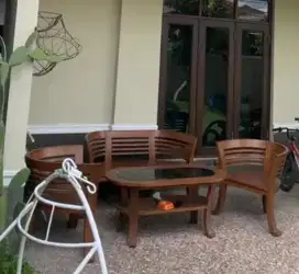 Jual kursi jati 1 set mulus terawat sekali