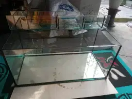Aquarium 85x41x40 kaca 10 mili bawah keliling 8 mili model folter atas