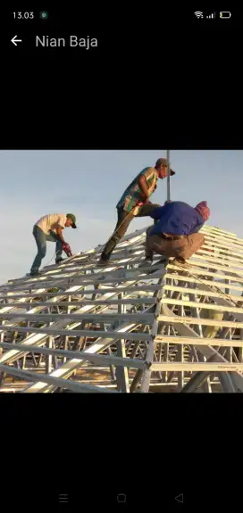 pasang rangka atap baja rianga