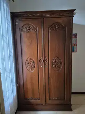 Lemari jati 2 pintu