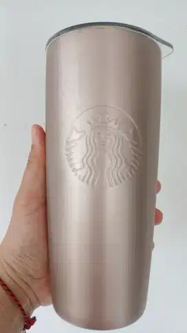 Preloved Starbucks SS Christmas Gold Beam MIIR Tumbler