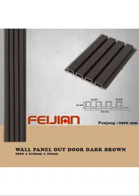 WPC Outdoor Wall Cladding WPC Wood Feijin Panel Tebal 26mm