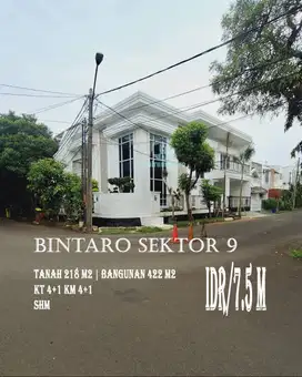 Rumah baru hook bintaro dekat MCD sektor 9
