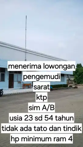 Buka lowongan *Driver*