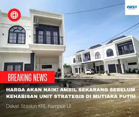 SELANGKAH KE JAKARTA,RUMAH 2LT  HARGA TERBAIK DI DEPOK