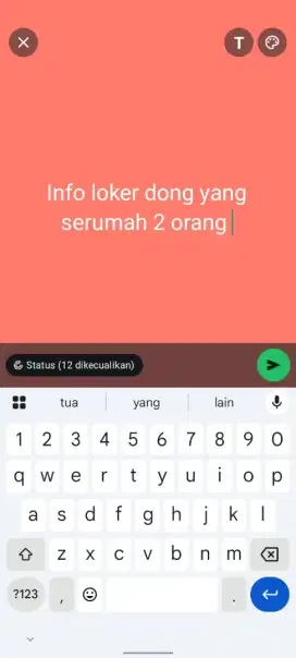 Info loker yang serumah br 2 orang