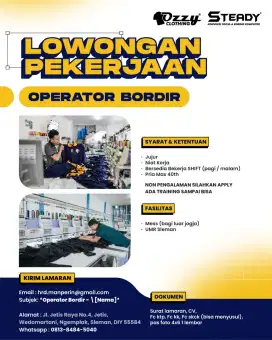 Operator Mesin Bordir Komputer
