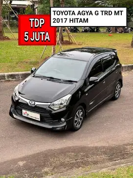 TOYOTA AGYA G TRD MT 2017 HITAM PROMO MURAH DP MINIM 5 JUTA