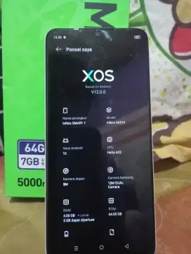 Infinix smart 7 ram 4+3/64