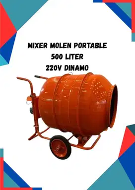Mixer Molen Portabel / Mesin Pengaduk Semen Dorong