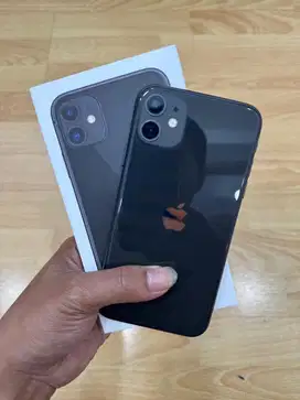 Iphone 11 128 black second resmi ibox BH 100% no minus fullset ori