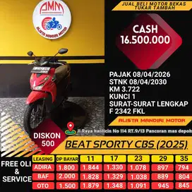 BEAT SPORTY CBS 2025/ KM 3 RB RASA BARU MURAH MERIAH !!