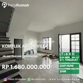 Rumah villa komplek aston villa jalan pasar III daerah krakatau