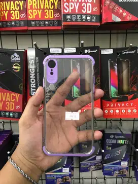 Softcase Side Transparant Half Platting Colour iPhone XR