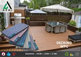 Decking WPC / Lantai Kayu Outdoor ARNI Motif Garis Lurus Panjang 2,9m