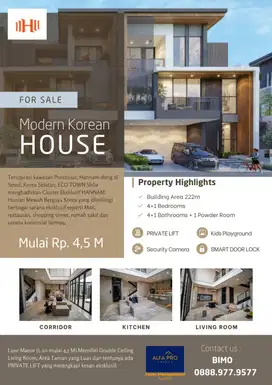 Rumah Mewah 3 Lantai Pakai Lift Cuma 5 M-an Dekat Tol BSD-Antasari