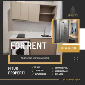 Sewa murah 1br aprt Menara Jakarta semi furnished bagus