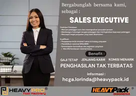 DIBUTUHKAN SEGERA SALES EXECUTIVE PENJUALAN MESIN PENGEMAS