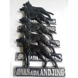 plakat antik untuk pagar rumah AWAS ADA ANDJING