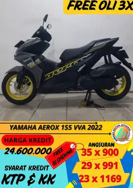 YAMAHA AEROX 155 VVA  2022 bisa cash dan kredit