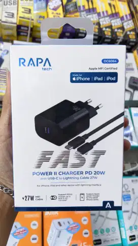TRAVEL CHARGER IPHONE 20W RAPATECH DC6064