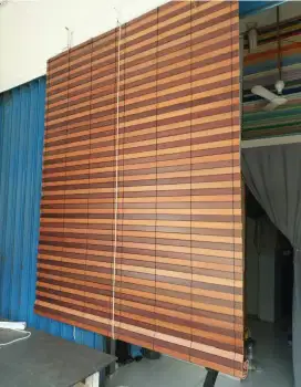 Tirai kre kayu tirai jendela