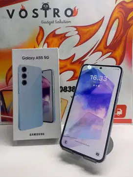 Bergaransi !! Samsung Galaxy A55 5G ram 12/256 GB icy blue Mulus 99% B