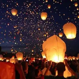 Lampion terbang sky lantern lentera new year tahun baru ultah party