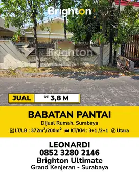 RUMAH DI BABATAN PANTAI, DKT MULYOSARI, SUTOREJO, PAKUWON CITY, MERR