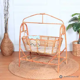 Ayunan Bayi Rotan Model Finjer ( tanpa kasur ) | Mebel Rotan