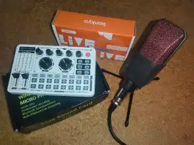 Jual 1 Set Mic Condensor dan Soundcard