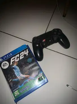stick ori pabrik PS4 dan kaset FC 24