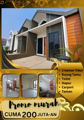 RUMAH MINIMALIS 2 KAMAR DENGAN DESAIN YANG MODERN HANYA 200 JUTAAN