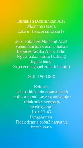 art momong(segera)