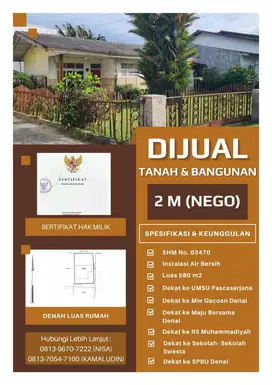 DIJUAL TANAH & BANGUNAN