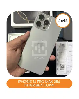 #645 Iphone 16 Pro Max Natural Titanium 256 Bea Cukai Gransi 4 Nov 25