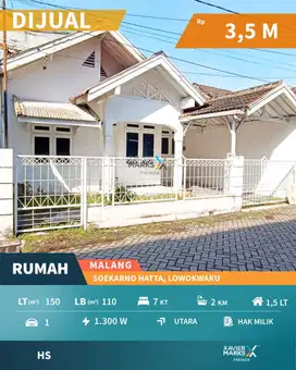 Dijual Rumah Minimalis di Daerah Soekarno Hatta, Lowokwaru Malang