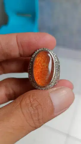 Batu Cincin Akik Permata Natural Agate Chalcedony Baturaja Totol Cumi